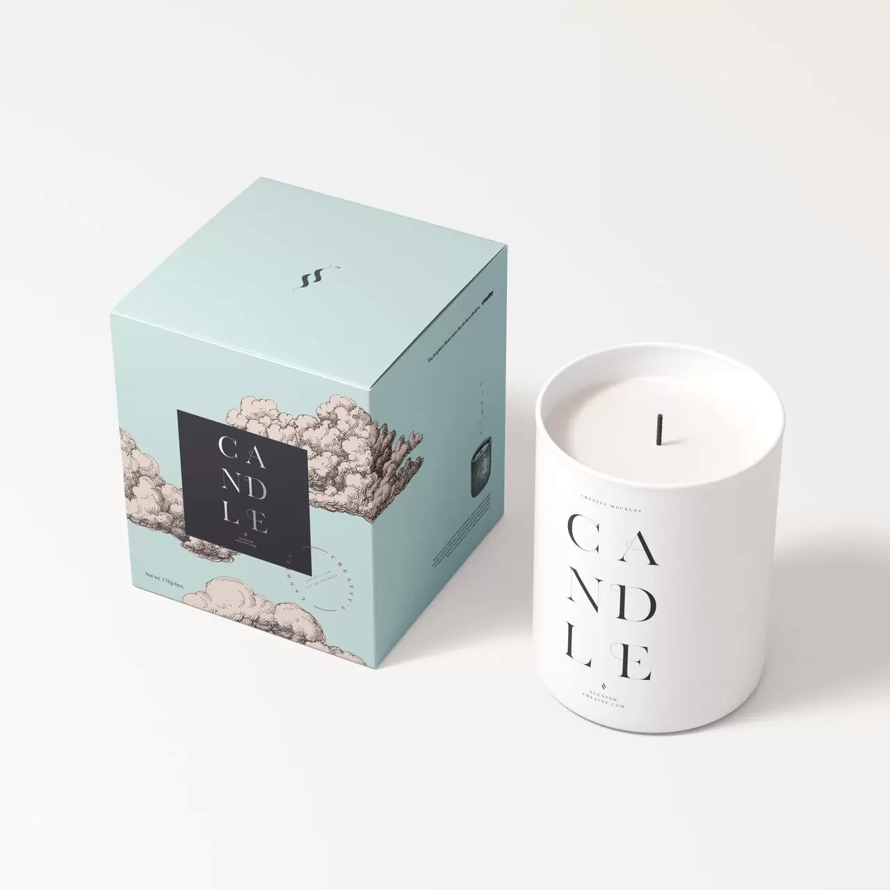 تغليف علب الشموع المطبوعة 