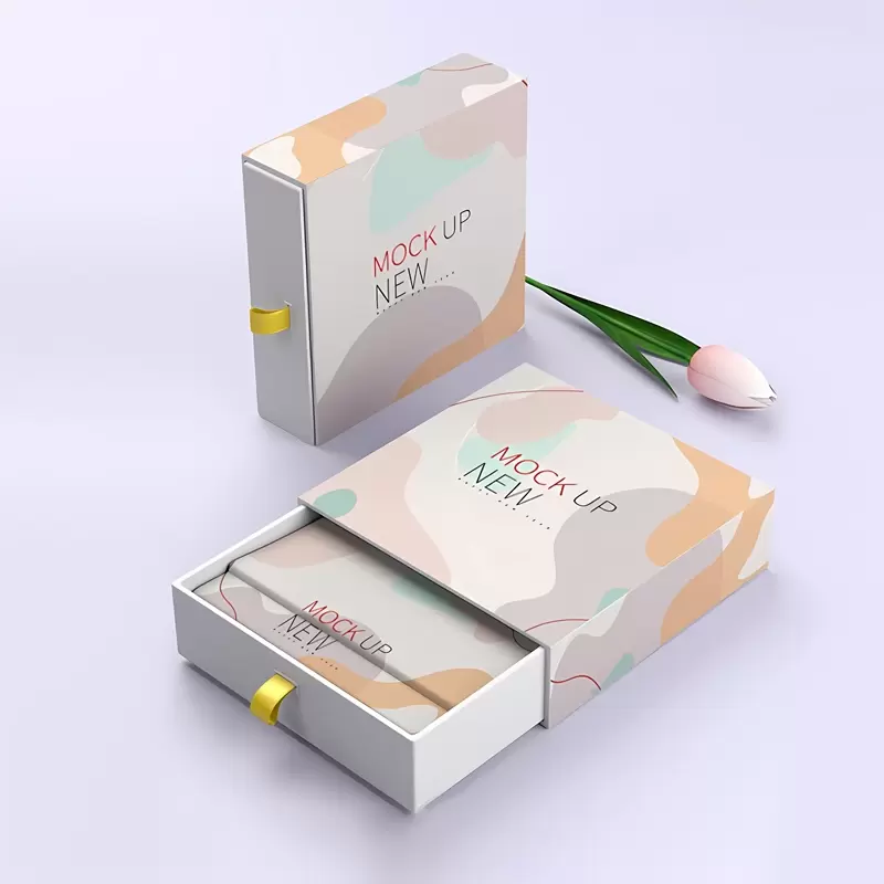 صناديق هدايا بأدراج من الورق المقوى