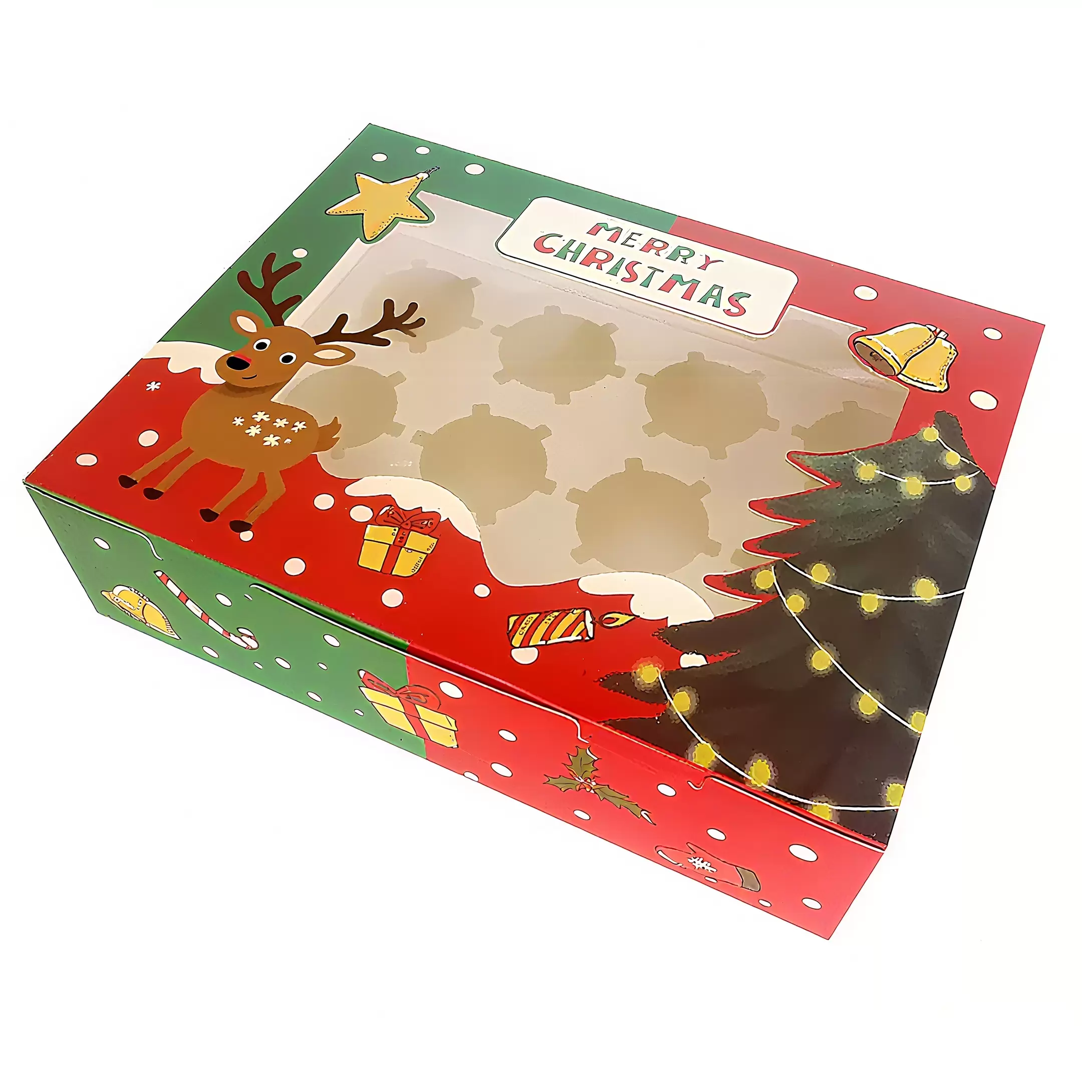 صناديق كب كيك عيد الميلاد المخصصة